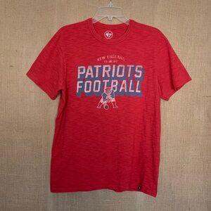 NFL Men’s NE Patriots Red Retro T-shirt w/ Pat the Patriot Slub Cotton Medium
